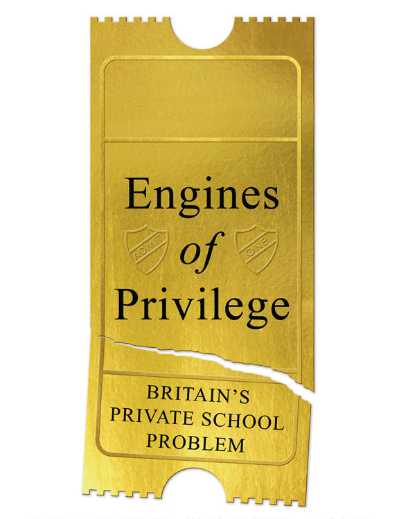 Part of the cover of the book 'Engines of Privilege'