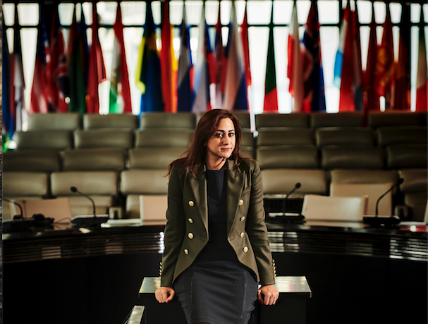 Tara in the boardroom of the European Bank of Reconstruction and Development