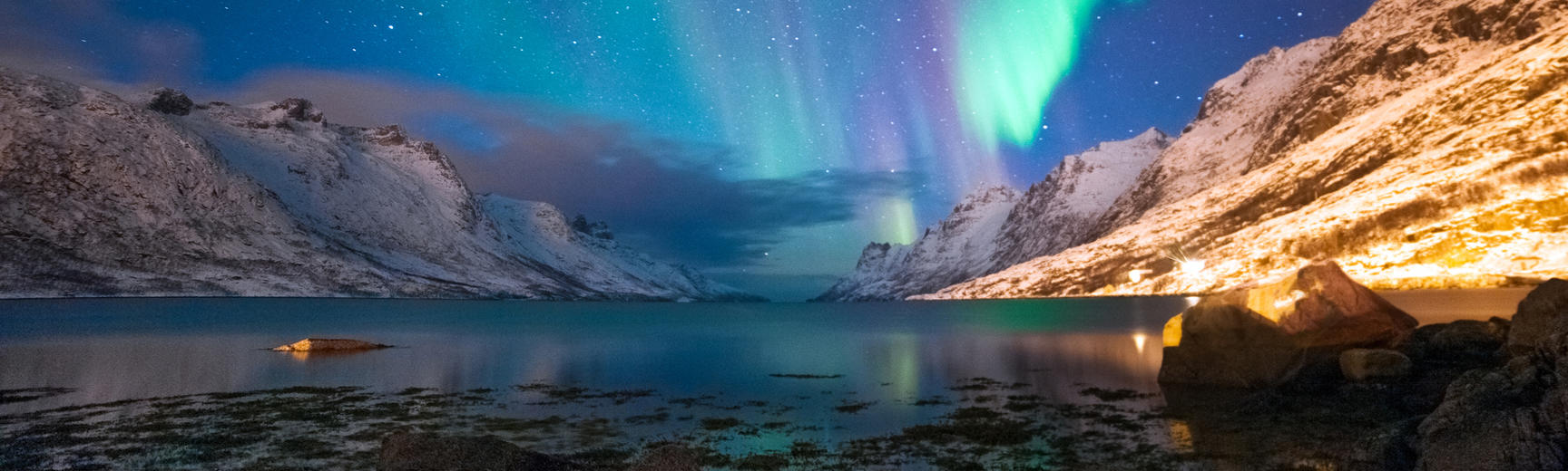 Aurora Borealis over the Norwegian coast