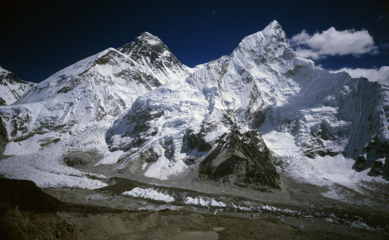Nepal. View on Mt.Everest, Lhotse, Nuptse from Kala Pattar in Khumbu Volley
