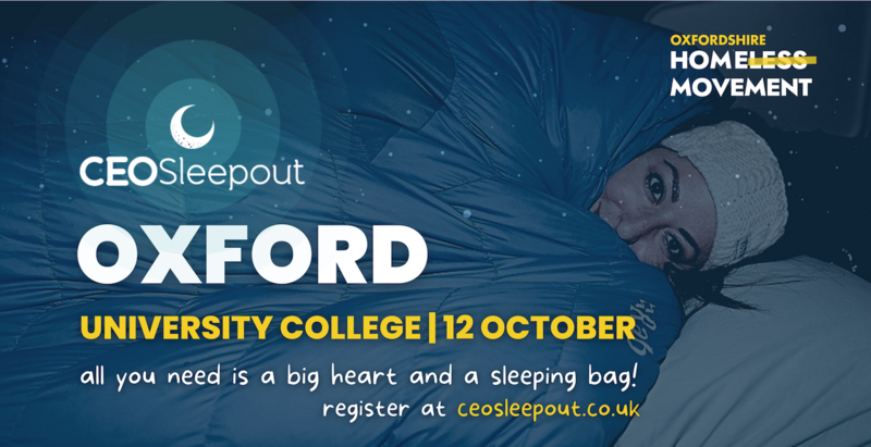 Oxford CEO Sleepout advert