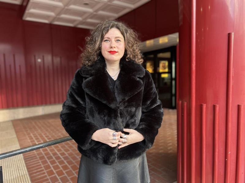 Myroslava Hartmond outside the British Library on Jan 6 2025