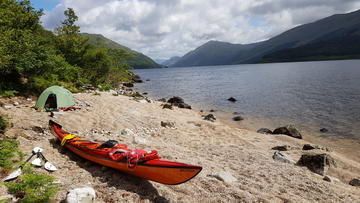 Camping with the kayak