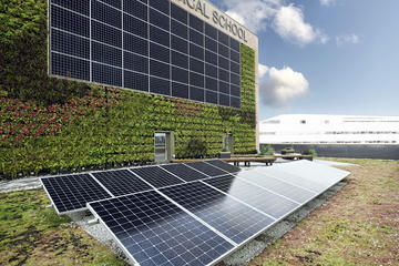 University of Lincoln Green Wall and solar project